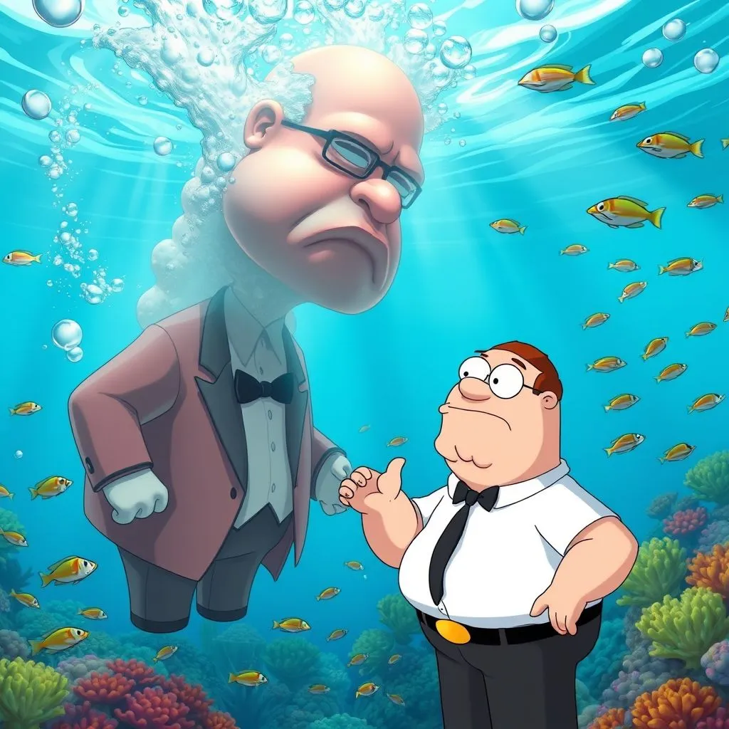 ¡Peter Griffin Ataca a 'El Padrino'! La Conferencia Más Extraña Bajo el Agua